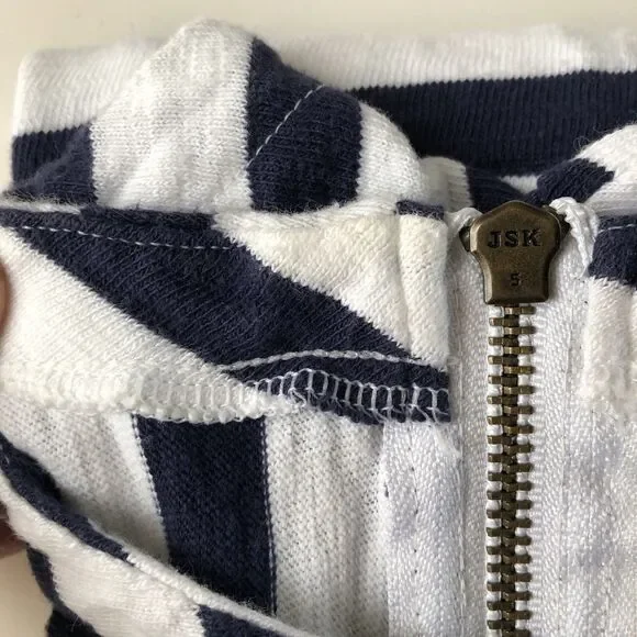 old navy womens short sleeve dress Chest Pocket navy blue white striped Small - Picture 9 of 16